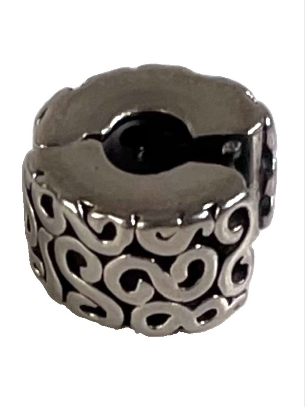Pandora Swirl Clip Charm Sterling Silver